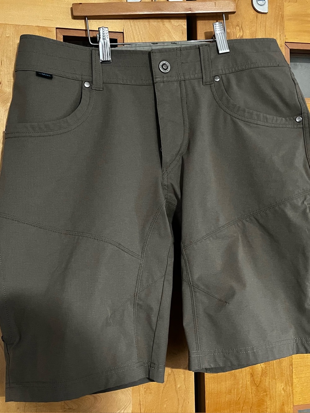 Kuhl Men's Olive Green Performance Flat Front Shorts, 32